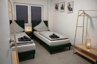 Ein Bett oder Betten in einem Zimmer der Unterkunft Giovanna Ferienwohnung