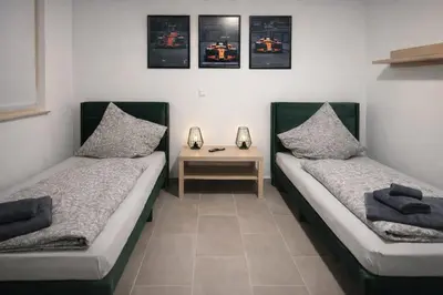 Ein Bett oder Betten in einem Zimmer der Unterkunft Giovanna Ferienwohnung