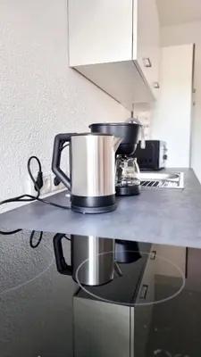 Küche/Küchenzeile in der Unterkunft StadtRaum mit 3 Zimmer am Rhein WE5