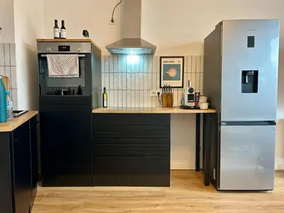Küche/Küchenzeile in der Unterkunft Karl Central Flats - Netflix - Parkplatz - Balkon
