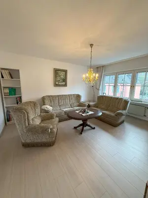 Ein Sitzbereich in der Unterkunft Ferienwohnung Jasmin