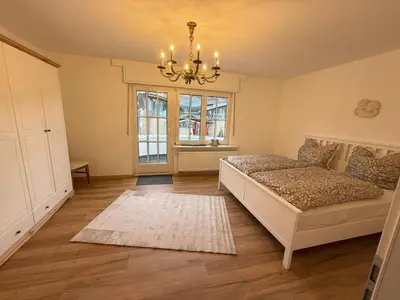 Ein Bett oder Betten in einem Zimmer der Unterkunft Ferienwohnung Jasmin