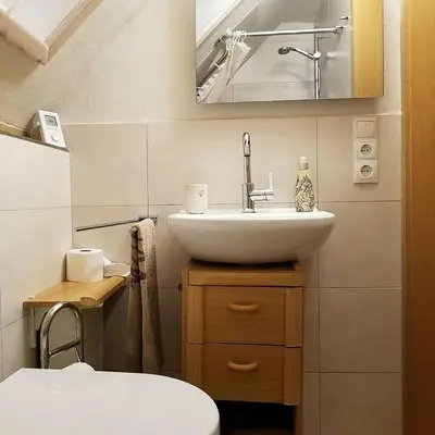 Ein Badezimmer in der Unterkunft Sonnenhaus Oppenhausen
