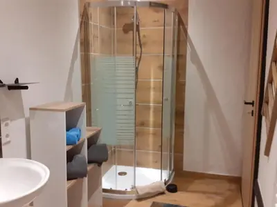 Ein Badezimmer in der Unterkunft NEU! Ferienwohnung Rustica