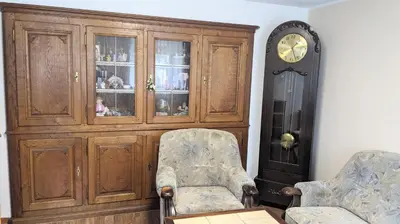 Ein Sitzbereich in der Unterkunft Ferienhaus Eckstein