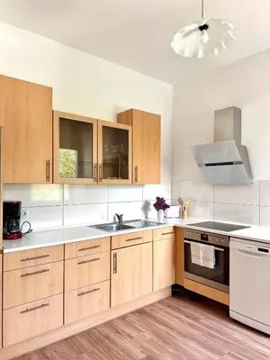 Küche/Küchenzeile in der Unterkunft Villa Rheinblick 1 OG