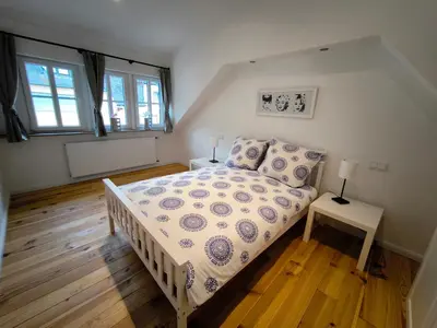 Ein Bett oder Betten in einem Zimmer der Unterkunft Haus Rosalinde