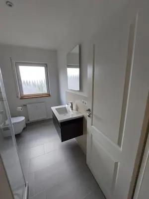 Ein Badezimmer in der Unterkunft FeWo's Weinbergblick Wintrich by Brauneberger Hof an der Mosel