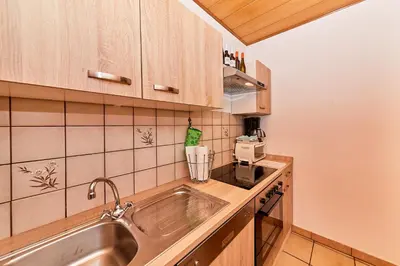 Küche/Küchenzeile in der Unterkunft Ferienwohnung Liva Wohnung B