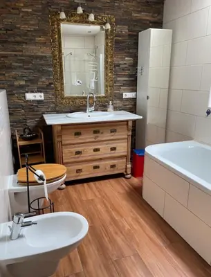 Ein Badezimmer in der Unterkunft Ferienhaus