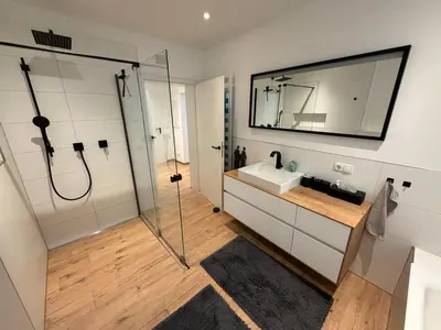Ein Badezimmer in der Unterkunft Ferienwohnung Schöne Aussicht