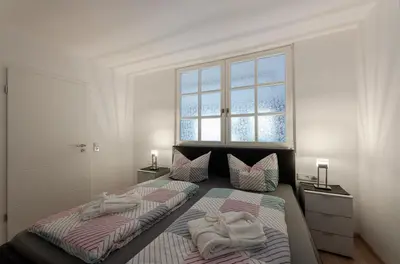 Ein Bett oder Betten in einem Zimmer der Unterkunft Ferienweingut Jürgen Beth Parterre