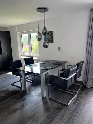 Ein Sitzbereich in der Unterkunft Luxuriöse Ferienwohnung EG