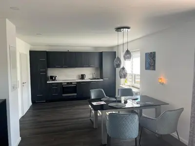 Küche/Küchenzeile in der Unterkunft Luxuriöse Ferienwohnung EG