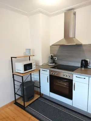 Küche/Küchenzeile in der Unterkunft Ferienwohnung auf Hof Santangelo