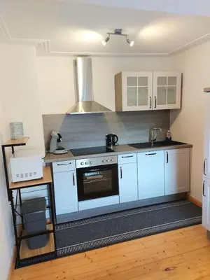 Küche/Küchenzeile in der Unterkunft Ferienwohnung auf Hof Santangelo