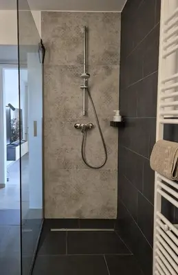 Ein Badezimmer in der Unterkunft Zum Steinbruch