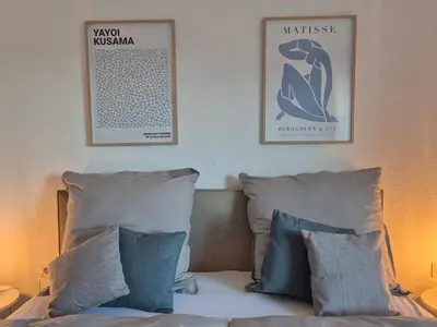 Ein Bett oder Betten in einem Zimmer der Unterkunft Zum Steinbruch