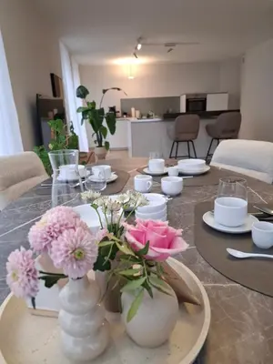Ein Sitzbereich in der Unterkunft Ferien-Appartement