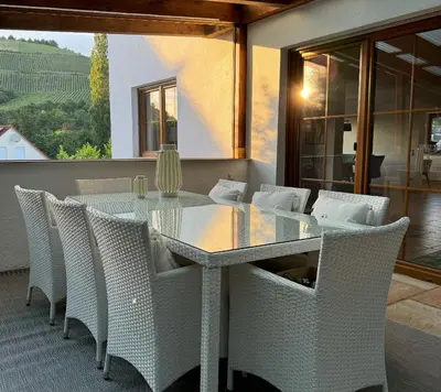 Grundriss der Unterkunft Luxus-Familienvilla mit privatem Pool und XXL Whirlpool, Kamin, Grill & Blick in die Weinberge