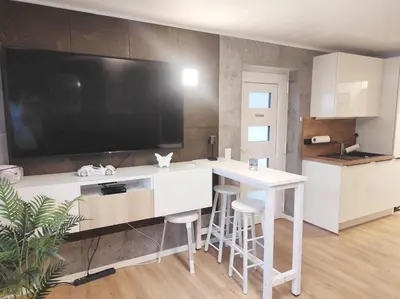 Küche/Küchenzeile in der Unterkunft Ferienwohnung Sauer