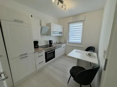 Küche/Küchenzeile in der Unterkunft Ganzes Haus in Innenstadt für 3 Küche Terrasse