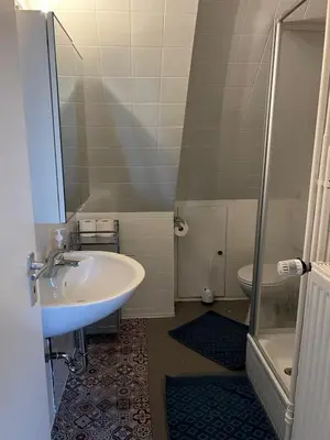 Ein Badezimmer in der Unterkunft Geräumige Ferienwohnung in direkter Nähe zum Rhein