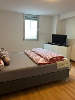 Ein Bett oder Betten in einem Zimmer der Unterkunft Ferienwohnung 3 Löhr Koblenz