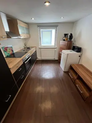 Küche/Küchenzeile in der Unterkunft Ferienwohnung 2 in direkter Nähe zum Rhein