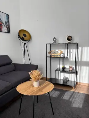 Ein Sitzbereich in der Unterkunft Lahnblick Deluxe