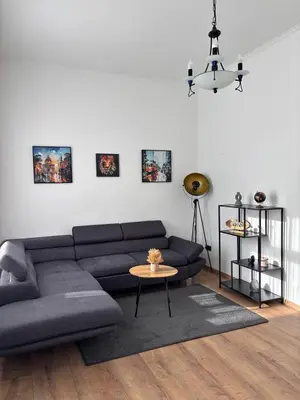 Ein Sitzbereich in der Unterkunft Lahnblick Deluxe