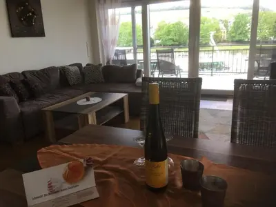 Ein Sitzbereich in der Unterkunft Fewo Mosel & mehr