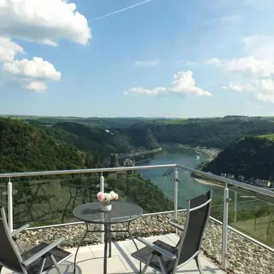 Penthouse für 2 Personen mit Dachterrasse und Rheinblick