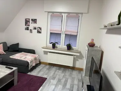 Ein Sitzbereich in der Unterkunft Erica Ferienwohnung auf dem Traumpfad