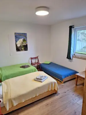 Ein Bett oder Betten in einem Zimmer der Unterkunft Haus AchtsamZeit