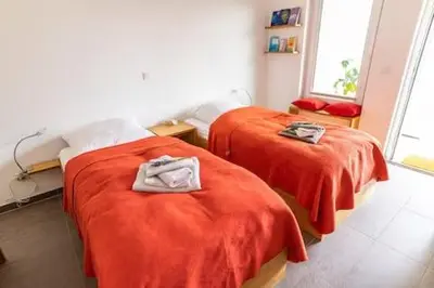 Ein Bett oder Betten in einem Zimmer der Unterkunft Haus AchtsamZeit