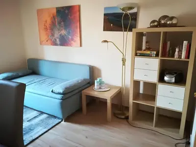 Ein Sitzbereich in der Unterkunft Ferienwohnungen Thul