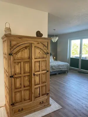 Ein Bett oder Betten in einem Zimmer der Unterkunft Landhaus Eifelliebe
