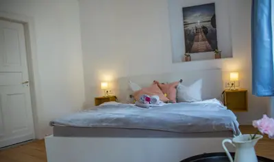 Ein Bett oder Betten in einem Zimmer der Unterkunft Grape Escape Zell