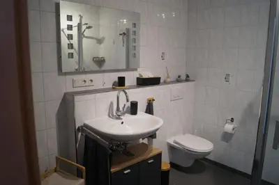 Ein Badezimmer in der Unterkunft Ferienwohnung Hof Lamberty