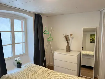 Ein Bett oder Betten in einem Zimmer der Unterkunft Moselblick im Denkmal