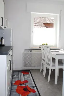 Küche/Küchenzeile in der Unterkunft Ferienwohnung Am Gartenzaun