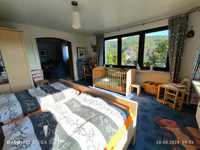 Ein Sitzbereich in der Unterkunft Ferienwohnung Horst Schäfer