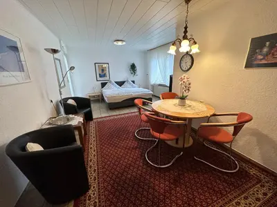 Ein Sitzbereich in der Unterkunft Ferienwohnung Liva Wohnung A