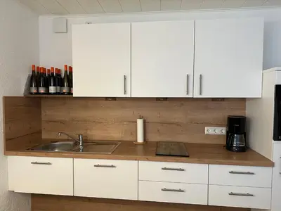 Küche/Küchenzeile in der Unterkunft Ferienwohnung Liva Wohnung A