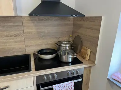 Küche/Küchenzeile in der Unterkunft Ferienwohnung Andi