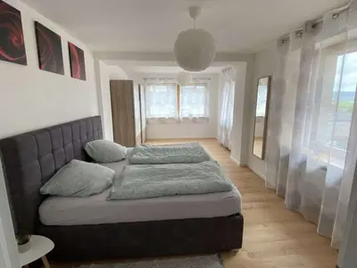 Ein Bett oder Betten in einem Zimmer der Unterkunft Holiday home with 4 rooms and terrace