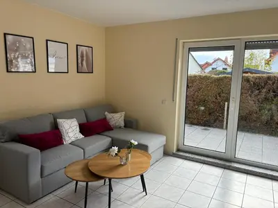Ein Sitzbereich in der Unterkunft Mozart Ferienwohnung Polch