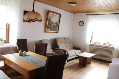 Ein Sitzbereich in der Unterkunft Brautrockstube