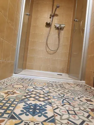 Ein Badezimmer in der Unterkunft Der 5. Raum - Ferienwohnung und Entspannung